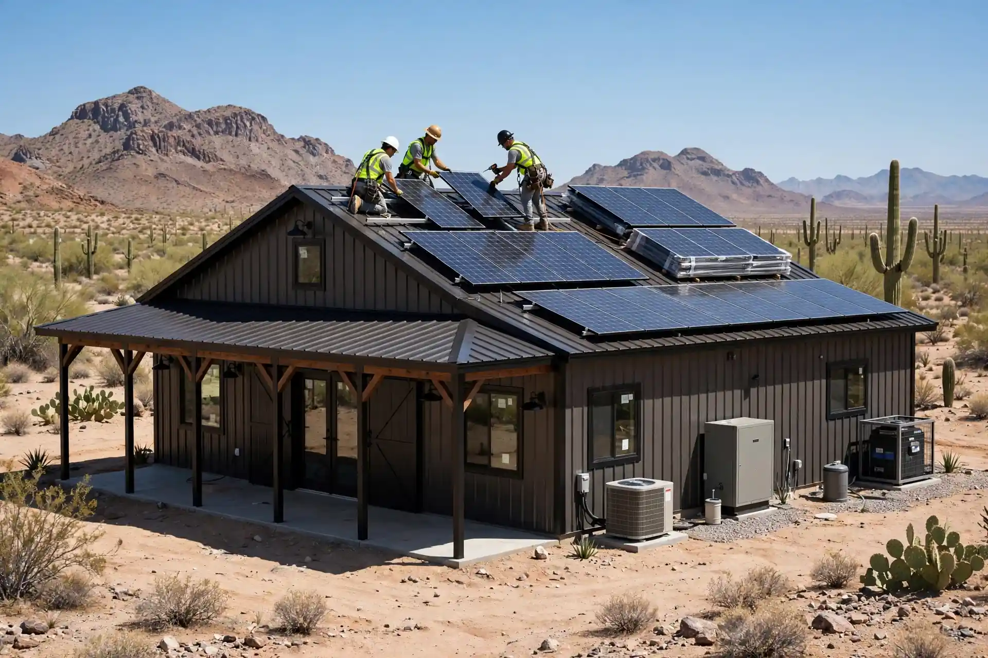 Rural Arizona barndominium property with private well and water planning